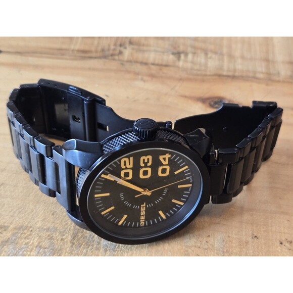 Diesel DZ-1566 Men's 46mm Black Steel Watch. 6.75" Band - Picture 6 of 8